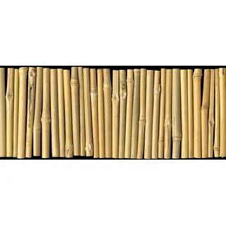 Fototapete ARCHITECTS PAPER "Bambus on Black", schwarz (beige, schwarz), B:6m L:2,5m, Vlies, Tapeten, Vlies, Wand, Schräge