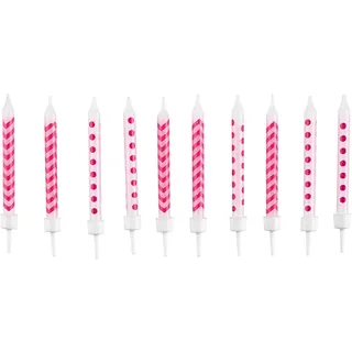 Amscan Kuchenkerzen mit Halterung - Prinzessin (10er Pack)