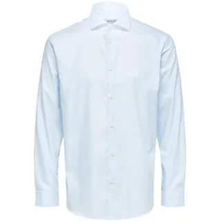 Selected Homme Herren Freizeithemd SLHSLIMETHAN B Slim Fit Blau 16081385 XXL