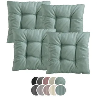 XDREAM Stuhlkissen Sitzkissen Set (2er & 4er) für Stühle und Bänke, robuste Polsterauflage für indoor und outdoor, 38x38x6 cm blau