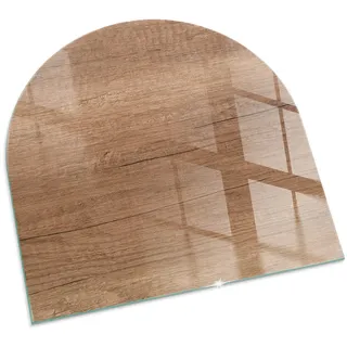 Tulup Bodenschutzplatte Glas 100 x 100 cm Braun