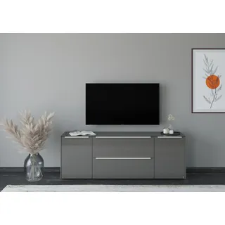 Set One by Musterring Reno TV-Lowboard 182 cm Grau Glas