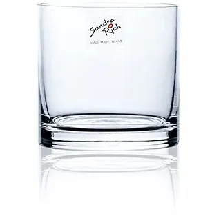 Sandra Rich Glasvase Dekoglas CYLI Cold Cut Zylinder H. 10cm D. 10cm rund Glas