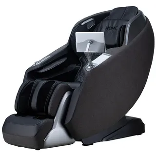 Home Deluxe Massagesessel ALVINA Premium Webstoff 76,7 x 157 x 116 cm Schwarz mit Wärmefunktion und 4D Massagetechnologie