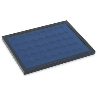 Safe-Album Münzetui Münzbox für 5 ganze Euro-Sätze mit Echtglas-Deckel I SAFE schwarz