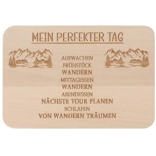 Spruchreif® Frühstücksbrett Holz-Frühstücksbrettchen · Brotzeitbrett mit Gravur · Geschenk Hobby
