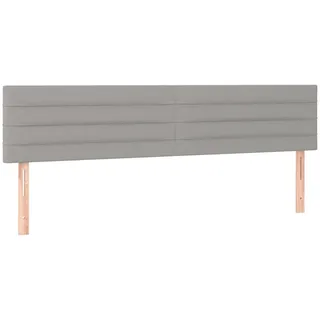 vidaXL Kopfteil 2er Set 90 x 5 x 78/88 cm Hellgrau