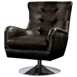 KAWOLA Relaxsessel Relexa Leder 69 x 95 x 77 cm Schwarz