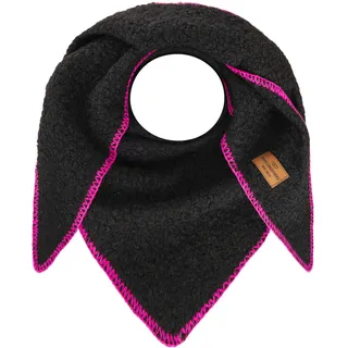 Zwillingsherz Dreieckstuch ZWILLINGSHERZ "Teddy Stitch", Damen, schwarz, Obermaterial: 100% Polyester, Modetücher, weiche Teddy-Struktur, Ziernaht-Rand, klassische Dreiecksform