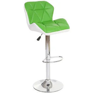 Mendler 2er-Set Barhocker höhenverstellbar Kunstleder  ~  grün