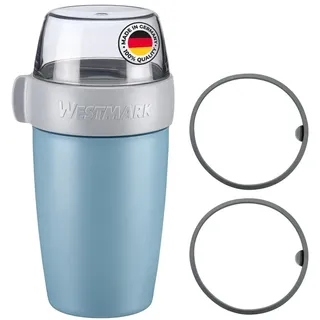 Westmark Müslibecher, 700 ml, blau + Müslibecher Dichtring klein, ant, 528522EB