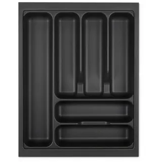 Orga-Box I Besteckeinsatz 36,9 x 47,3 cm lavagrau Kunststoff