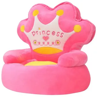 vidaXL Plüsch-Kindersessel Prinzessin Rosa