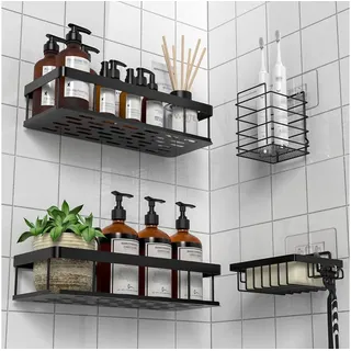 luxuskollektion Duschablage ohne Bohren, Wasserdichtes und Rostfreies Duschregal, 4