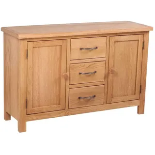 vidaXL Sideboard 110 x 70 x 33,5 cm Eiche / Braun