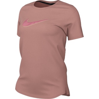 Nike Damen Swoosh T-Shirt, Red Stardust/Fierce Pink, L EU