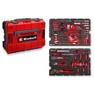 Einhell E-CASE Werkzeugkoffer bestückt 80-tlg. Kunststoff 44,4 x 32,9 x 13,1 cm