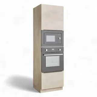 BASIC by Balculina Hochschrank Backofenumbauschrank Sanibel 60 x 210 x 58 cm Weiß