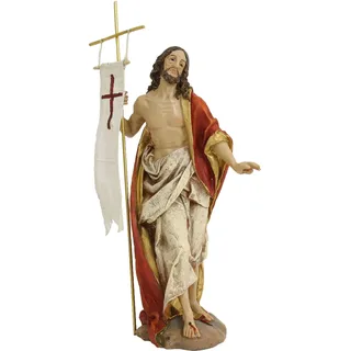 FADEDA 2X Jesus Auferstehung/Höhe:30 cm/handbemalt/detailgetreue Krippen Figuren - Weihnachten Tisch Dekoration Krippe Zubehör
