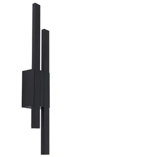 LINDBY Außenwandleuchte Aluminium 59,0 cm spritzwassergeschützt 2-flammig schwarz