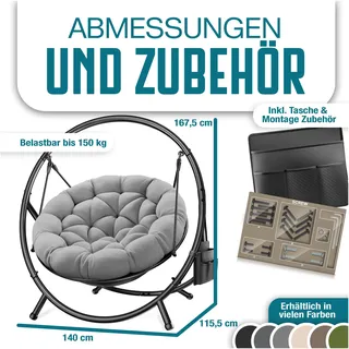 Kesser Hängesessel Bali grau