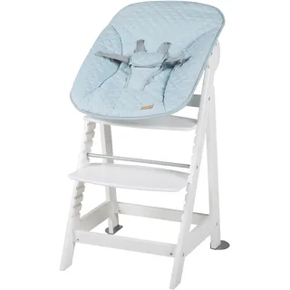 Hochstuhl ROBA "Treppenhochstuhl 2-in-1 Set Style, Born Up" Gr. B/H/T: 45 cm x 80 cm x 54 cm, blau (hellblau, sky, weiß) Baby Stühle Treppenhochstuhl Stuhl Hochstuhl Hochstühle mit Neugeborenen-Aufsatz