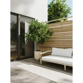 benuta Lou Outdoor-Teppich 70 x 200 cm Weiß