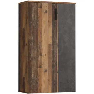 Forte Boots  68,9 x 120,4 x 34,1 cm old wood vintage/betonoptik dunkelgrau