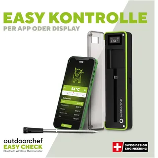Outdoorchef Grillthermometer 1 Temperaturfühler Kunststoff schwarz