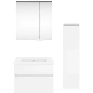 Puris Badezimmer Get2You, Weiß Hochglanz, Holzwerkstoff, 2 Schublade(n) Schubladen, 92.2 cm, Made in Germany, Dgm, hängend, Badezimmer, Badmöbelsets & Badmöbelserien, Badmöbel-Set