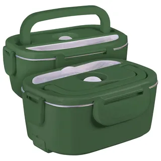 Rosenstein & Söhne Lunchbox für Auto: 2er-Set elektrische Lunchboxen für warmes Essen, 1,5l, 80W, 230/24/12V (mit Heizfunktion, mit Isolierung, Golf)