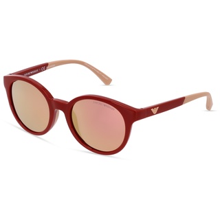 Emporio Armani EA4185 Damen-Sonnenbrille Vollrand Panto Kunststoff-Gestell, rot
