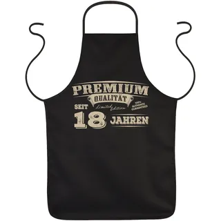 Unbekannt Sprüche Schürze zum 18 Geburtstag - Geschenk-Idee Kochschürze 18 Jahre : Premium Qualität seit 18 Jahren - Geschenkschürze 18.Geburtstag