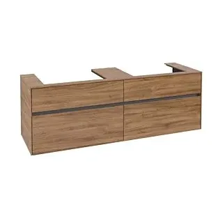 Waschbeckenunterschrank 160 x 55 cm Kansas Oak