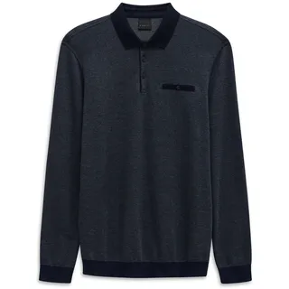 Bugatti Langarm-Poloshirt grau M