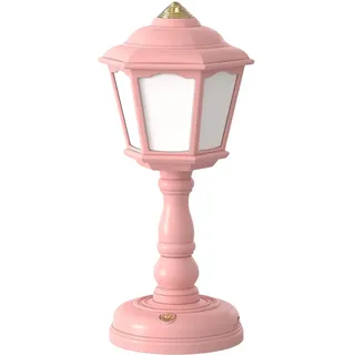 Retro-led-tischlampe, Usb-ladefunktion, Einstellbare Helligkeit, Touch-nachtlicht, Mini-straßenlaterne, Nachttischlampe, Schlafzimmerdekoration (rosa)