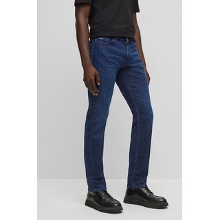 BOSS ORANGE Slim-fit-Jeans Delaware BC-L-P mit Leder-Badge blau 34
