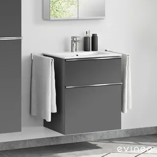 Evineo ineo4 Unterschrank B: 60 cm, 2 Auszüge, mit Griff, für evineo ineo Waschtisch,, BE0200AN,