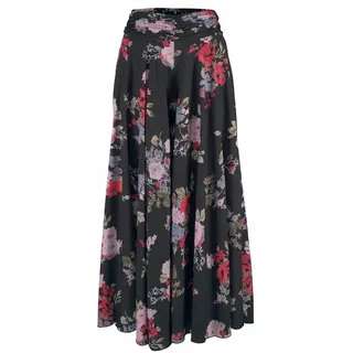 LASCANA Hosenrock Damen Schwarz/Mehrfarbig Bedruckt 46