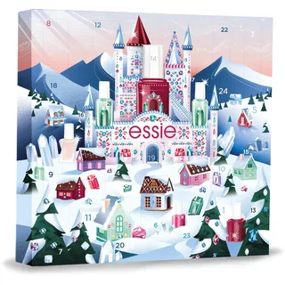 Essie 24 Tage Nagel-Adventskalender - Enthält 24 Produkte in normaler Größe und Mini-Größe für eine professionelle Maniküre von zu Hause aus