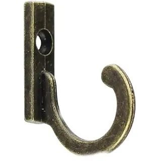 Hrlace Mini Eisen-Haken 6.3 * 27mm Antik-Haken Metall-Haken Messing Bronze Design Vintage Kleiderhaken Huthaken Wandhaken Garderobenhaken für Schlüssel Taschen Handtücher Bronze 10 Stück