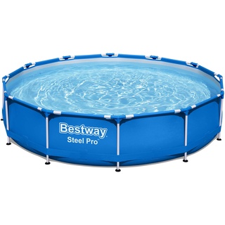 Bestway Steel Pro Frame Pool ohne Pumpe Ø 366 x 76 cm, blau, rund