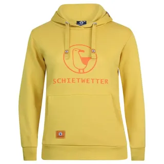 Schietwetter Kapuzenpullover Damen Hoodie "Schietwetter" (1-tlg) Dehnbar gelb|orange 44