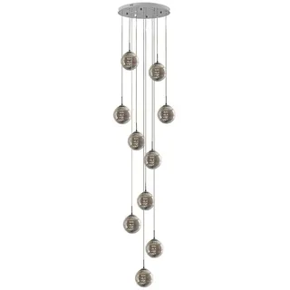 ZMH Led-Hängeleuchte, Grau, Glas, Rund, 3.5x240x41 cm, Lampen & Leuchten, LED Beleuchtung, LED-Hängeleuchten