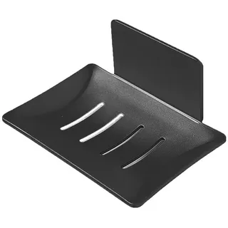 Mutig Seifenablage Seifenschale,Seifenhalter ohne Bohren Edelstahl selbstklebend, Seifenkorb Seifenschale Wandmontage für Schwämme Bürsten Seife, Wand Montage 3M Klebepad Seifenablage für Badezimmer Küche Balkon, Balkon,Küche,Seifenschale für Aufbewahrung von Seifenschwamm Bürste, Luftfahrtaluminium,für Dusche, Küche Schwammhalter, Chrom schwarz