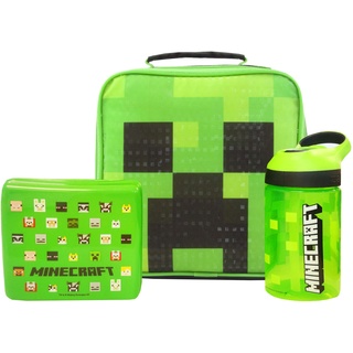 Minecraft Lunchbox Kinder Jungs (Schul Lunch Tasche, Wasserflasche, Topf) Einheitsgröße