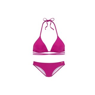 BRUNO BANANI Triangel-Bikini Damen beere Gr.34 Cup C/D