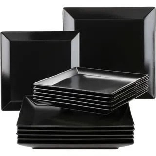 Mäser Manhattan City Teller Schwarz 12er Set