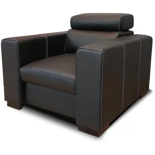 Echtleder Sessel "BONN" Wohnzimmer Loungesessel Ledersessel Echtleder