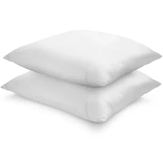 sleepling 2er Set Kopfkissen 65x65 cm weich, Allergiker Kopfkissen mit Cyclasoft Füllung aus recycelten Plastikflaschen, waschbar, Made in EU, Oeko-TEX, Schlafkissen 65 x 65, Bettkissen, Pillow